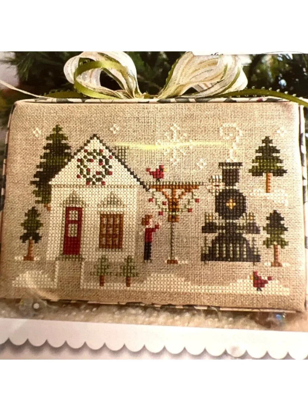 Little House Needleworks Cross Stitch Patterns Set Of 3 Featuring Holiday & Orna